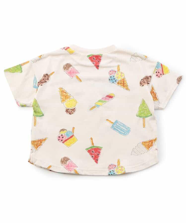 大號冰淇淋和遊艇圖案T恤