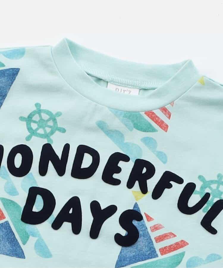 大號冰淇淋和遊艇圖案T恤