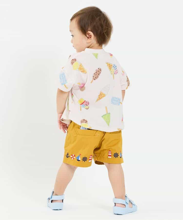 大號冰淇淋和遊艇圖案T恤