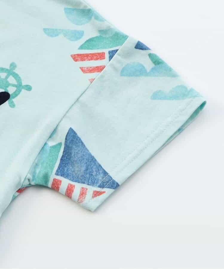 大號冰淇淋和遊艇圖案T恤