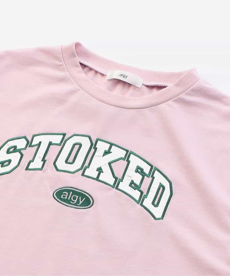 緞面繡花logo T-shirt