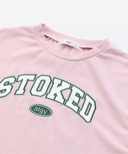 緞面繡花logo T-shirt