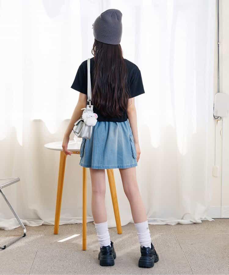 緞面繡花logo T-shirt