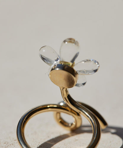 水晶花戒指