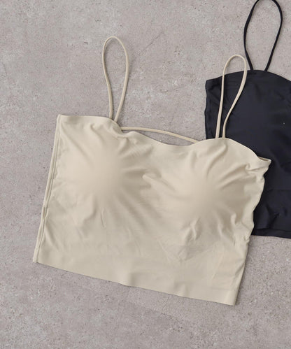 【SNS熱門！】無縫背部開口吊帶背心