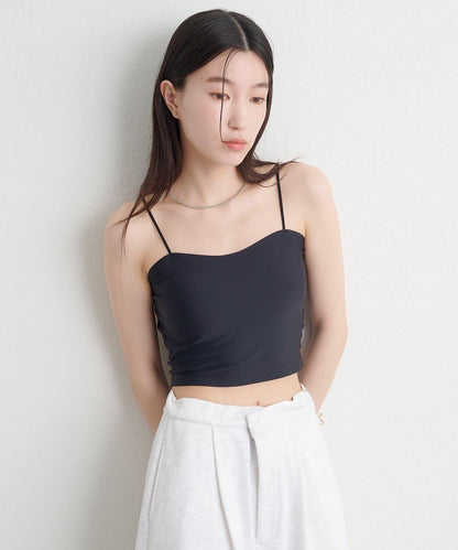 【SNS熱門！】無縫背部開口吊帶背心