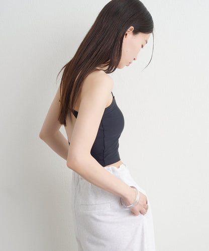 【SNS熱門！】無縫背部開口吊帶背心