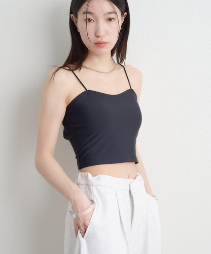 【SNS熱門！】無縫背部開口吊帶背心