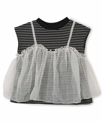 蓬蓬紗法式短袖T恤