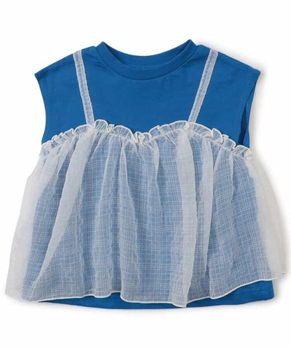 蓬蓬紗法式短袖T恤