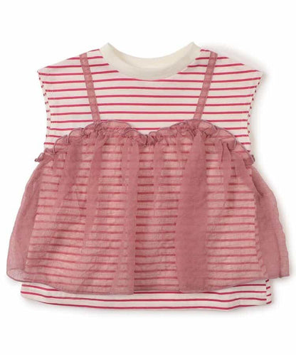 蓬蓬紗法式短袖T恤