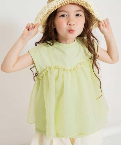 蓬蓬紗法式短袖T恤