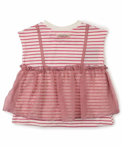 蓬蓬紗法式短袖T恤