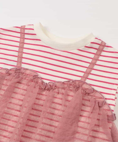 蓬蓬紗法式短袖T恤