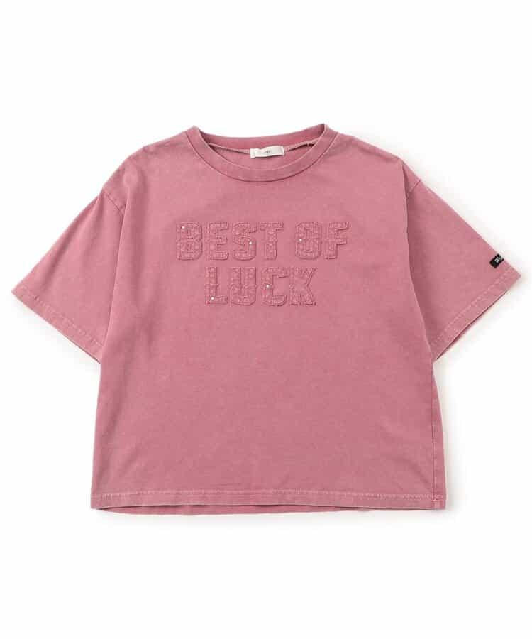 顏料風刺繡logo T-shirt