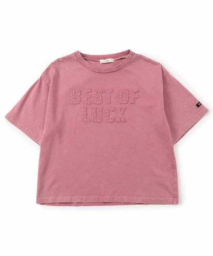 顏料風刺繡logo T-shirt