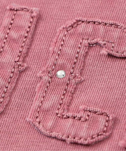 顏料風刺繡logo T-shirt