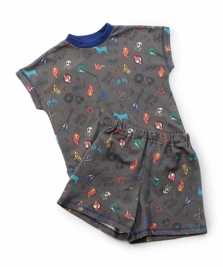 針織睡衣 搖滾圖案