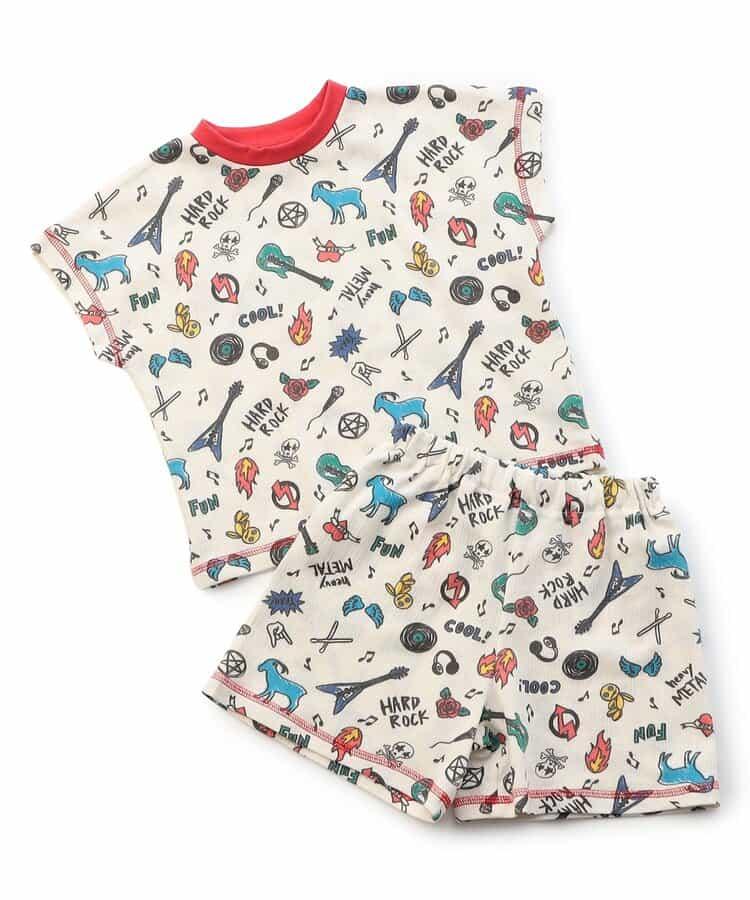 針織睡衣 搖滾圖案