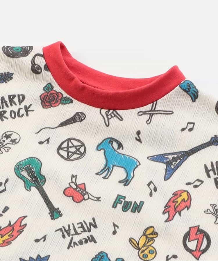 針織睡衣 搖滾圖案