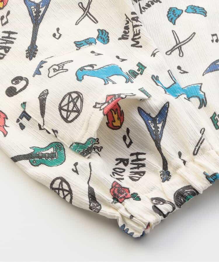 針織睡衣 搖滾圖案