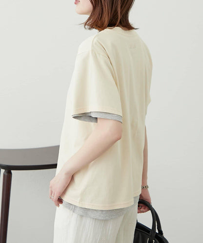 【柳樹】彩色疊層一點刺繡T恤