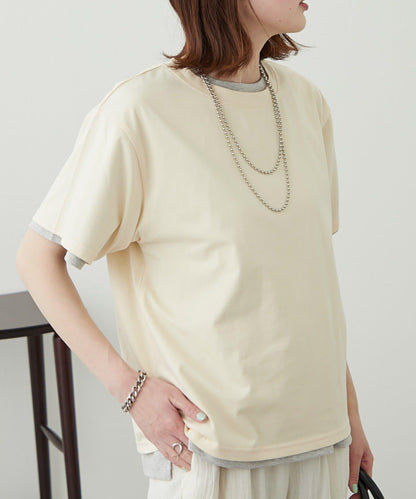 【柳樹】彩色疊層一點刺繡T恤