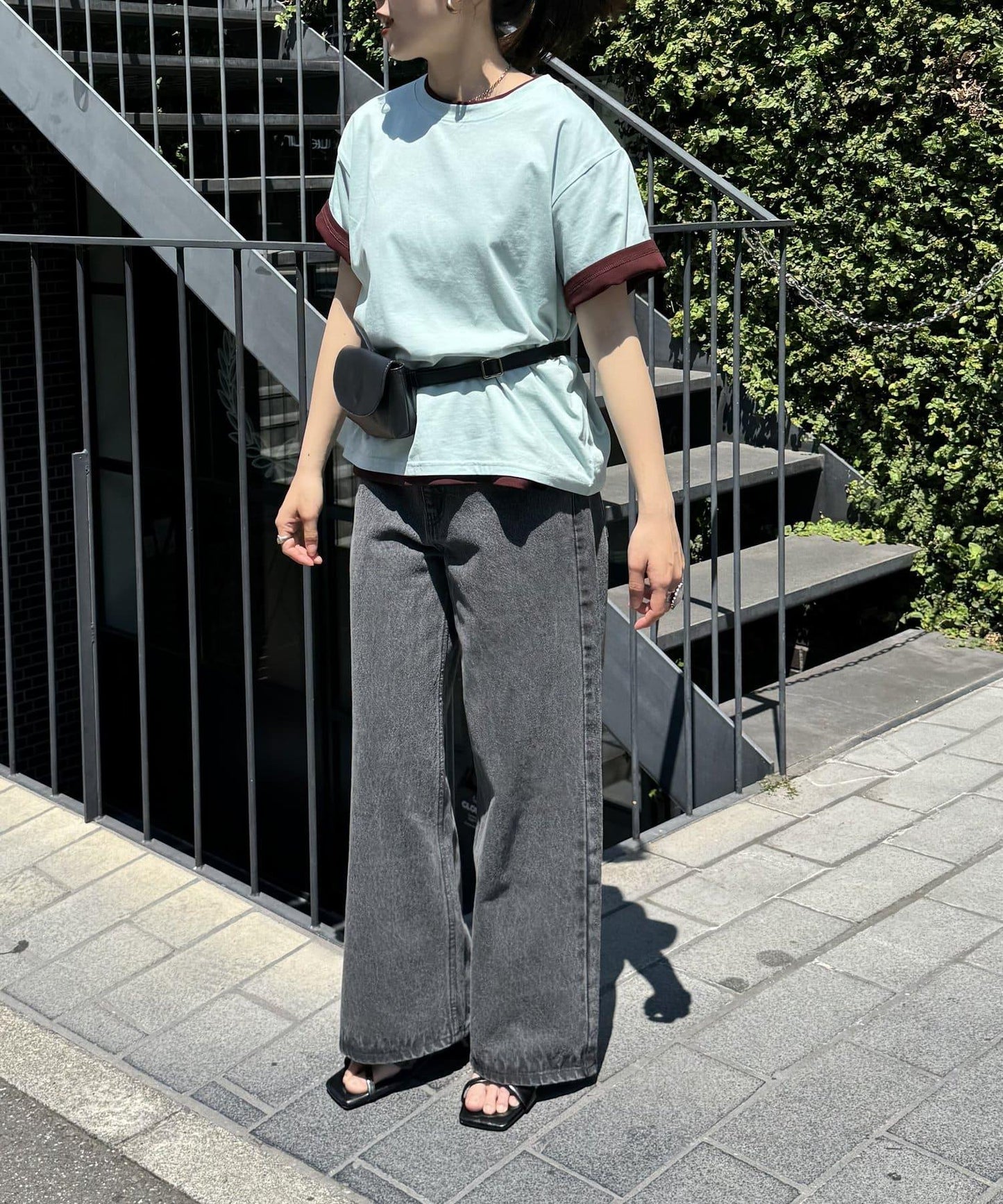 【柳樹】彩色疊層一點刺繡T恤