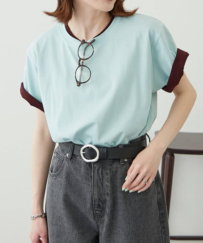 【柳樹】彩色疊層一點刺繡T恤