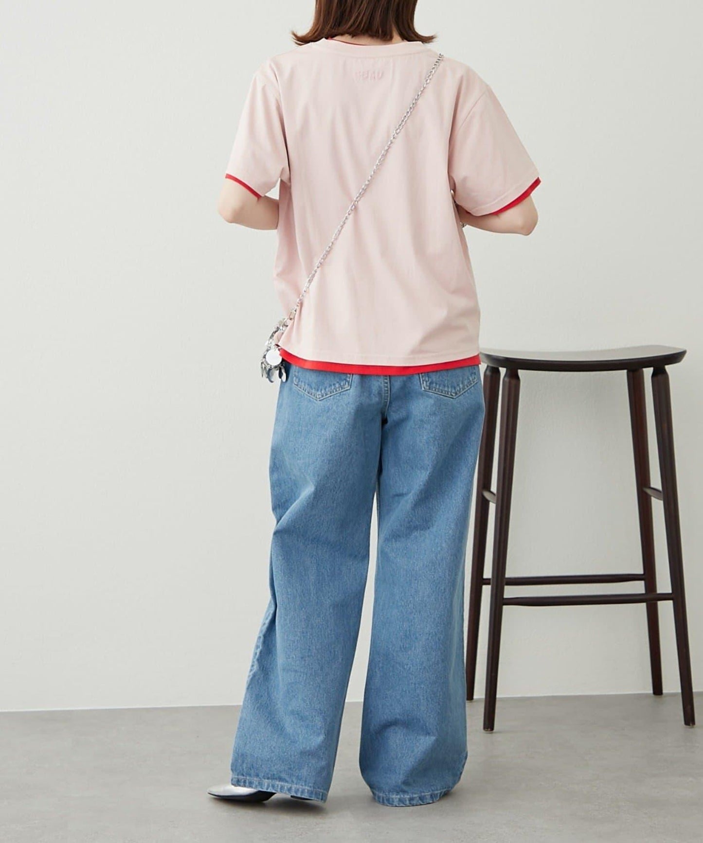 【柳樹】彩色疊層一點刺繡T恤