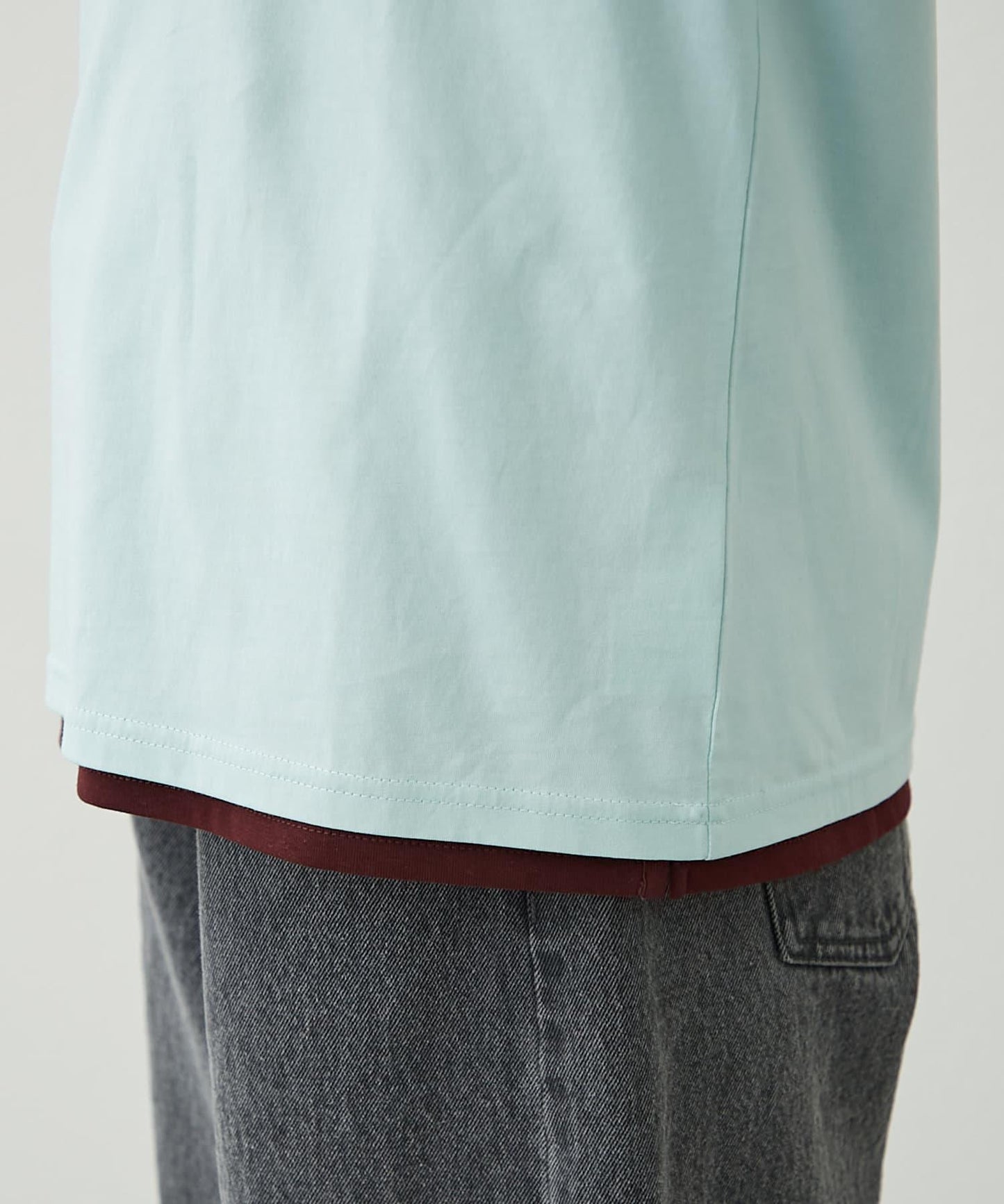 【柳樹】彩色疊層一點刺繡T恤