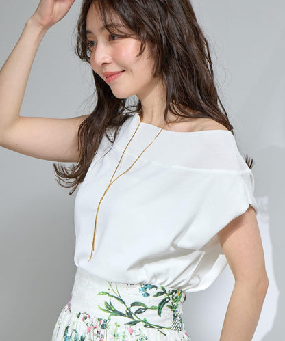 【最強美人效果】冷感防曬露肩法式針織衫
