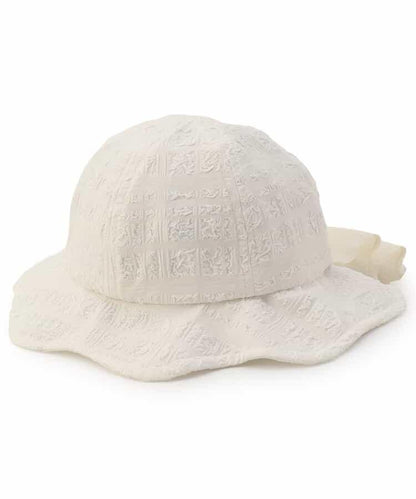 蝴蝶結嬰兒帽_UV防曬