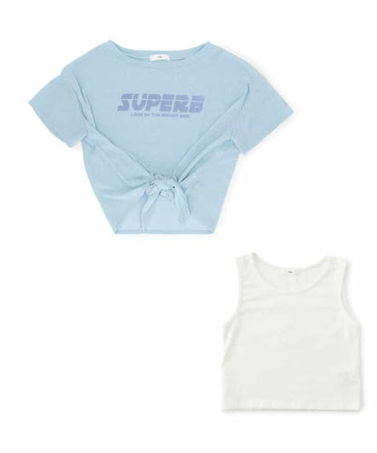 透視T恤和背心套裝