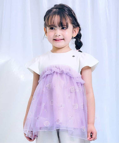 貝殼刺繡拼接上衣_RP