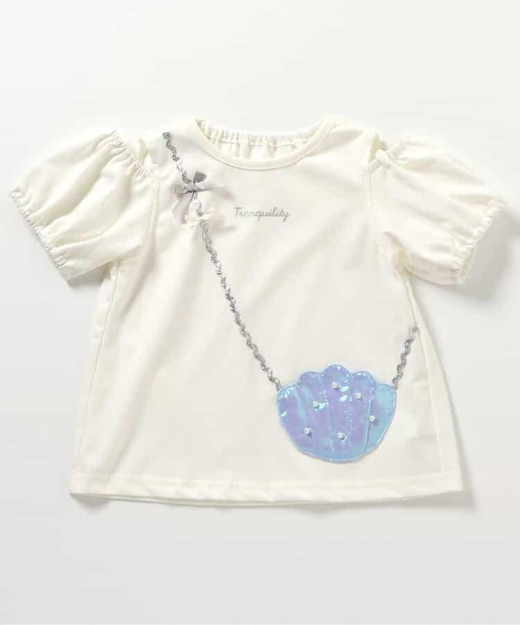 草編單肩包露肩T恤