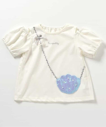 草編單肩包露肩T恤