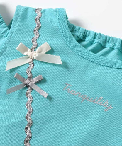 草編單肩包露肩T恤