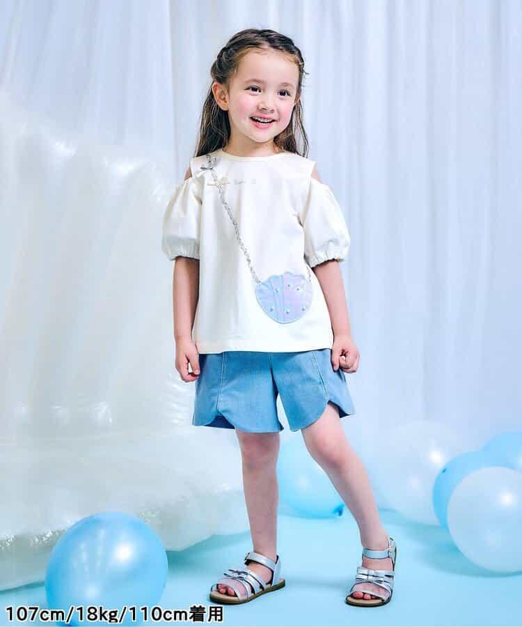 草編單肩包露肩T恤