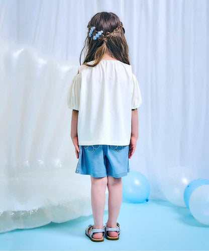 草編單肩包露肩T恤