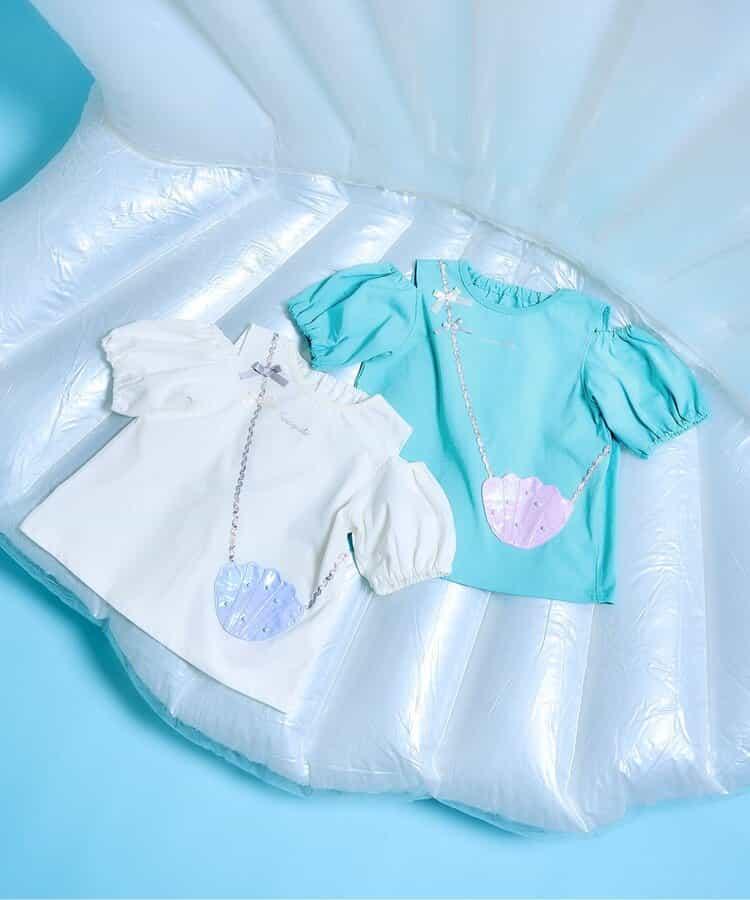 草編單肩包露肩T恤