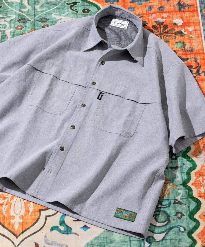 聯名 牛津紡 釣魚口袋 短款 短袖襯衫