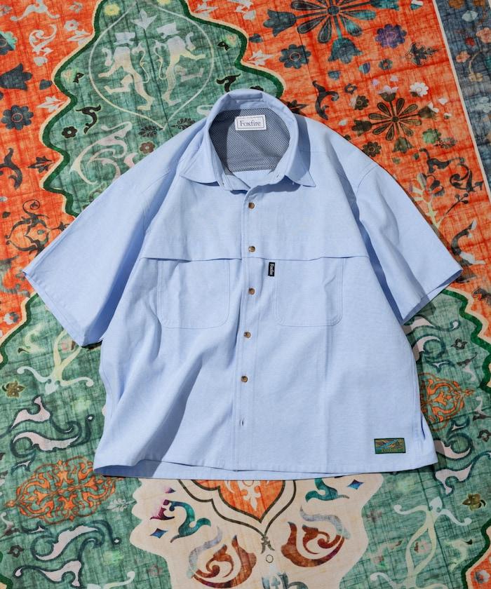 聯名 牛津紡 釣魚口袋 短款 短袖襯衫
