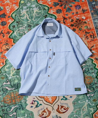 聯名 牛津紡 釣魚口袋 短款 短袖襯衫