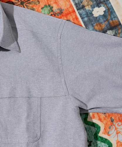 聯名 牛津紡 釣魚口袋 短款 短袖襯衫