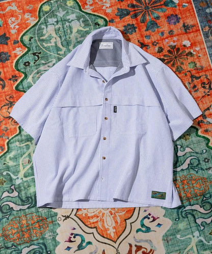 聯名 牛津紡 釣魚口袋 短款 短袖襯衫