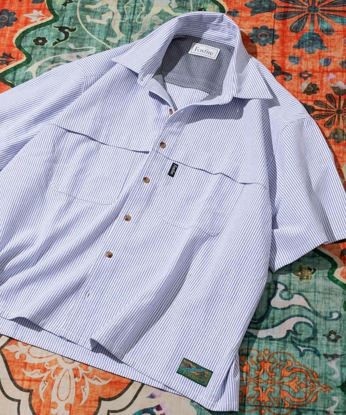 聯名 牛津紡 釣魚口袋 短款 短袖襯衫