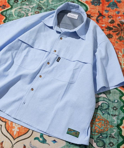 聯名 牛津紡 釣魚口袋 短款 短袖襯衫