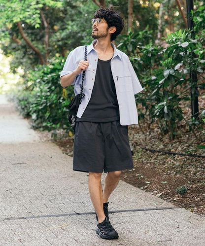 聯名 牛津紡 釣魚口袋 短款 短袖襯衫