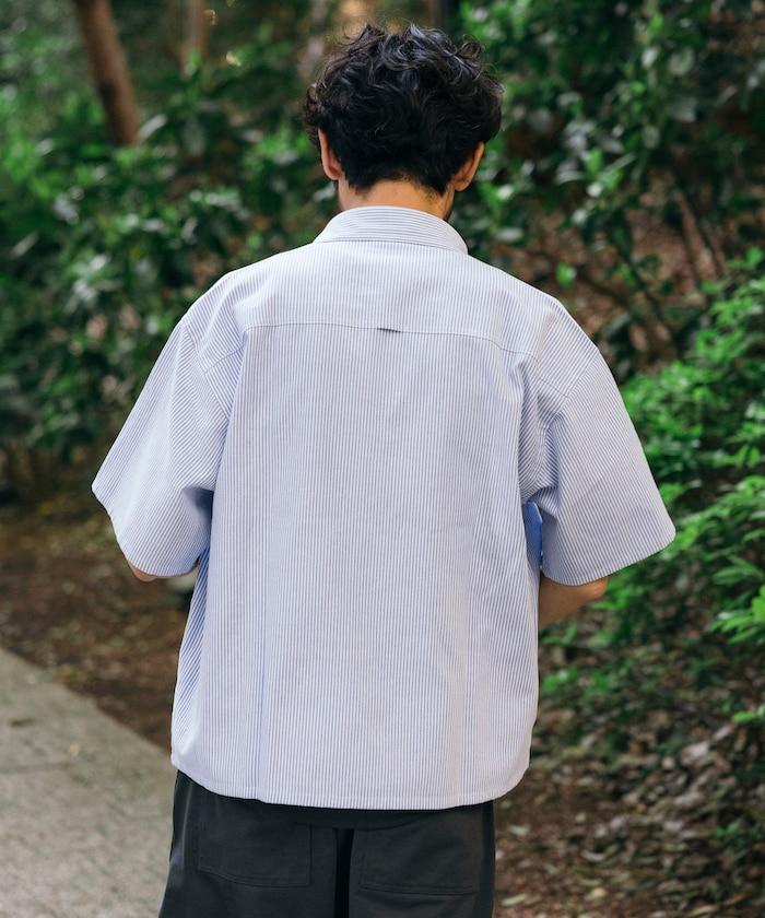 聯名 牛津紡 釣魚口袋 短款 短袖襯衫